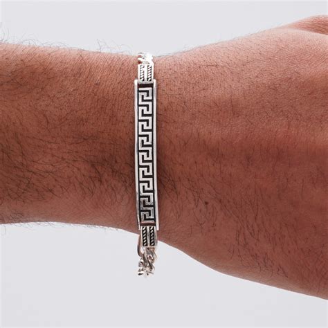 versace mens bracelets|silver versace bracelet men.